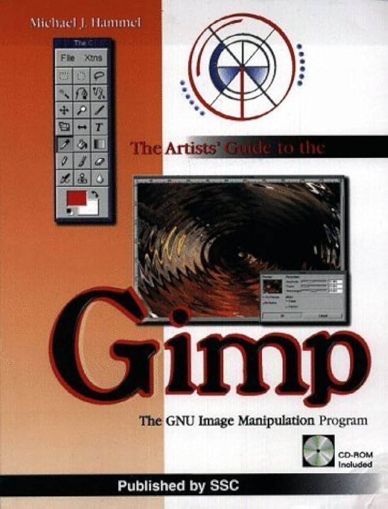 image of an advertisement for Gimp (the GNU Image manipulation program) in the 90s with tiny image icon buttons