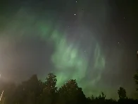 You can see the Northern Lights very clearly in my backyard. I've only seen them one other time in my whole life so I wanted to share. A few more in the comments.