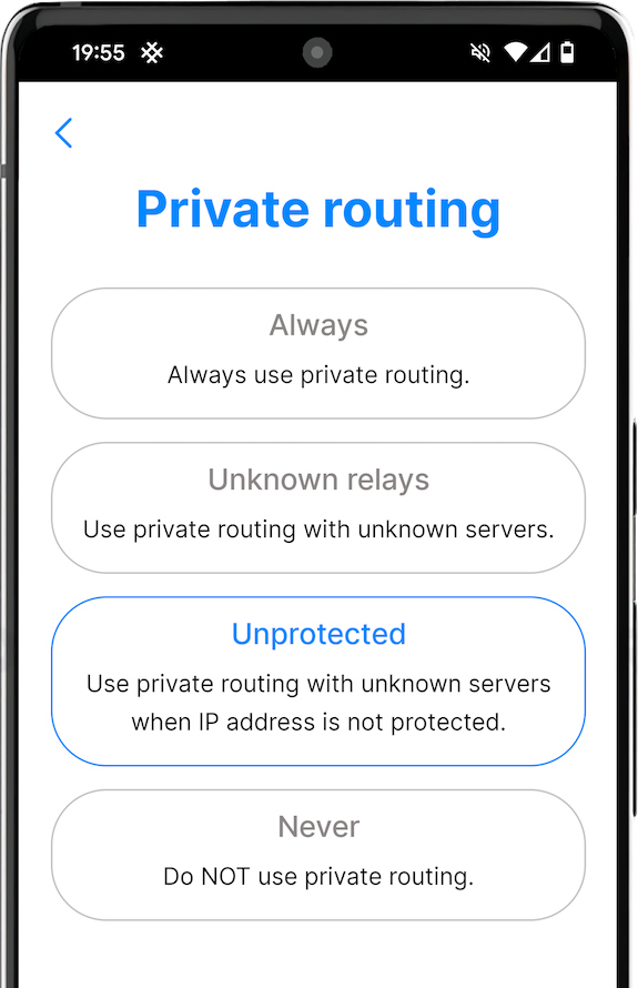 SimpleX network: private message routing, v5.8 released with IP address protection and chat themes