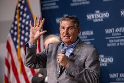 Protester thrown to the ground after calling Joe Manchin "a sick f**k" to his face