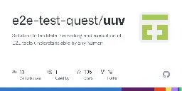 GitHub - e2e-test-quest/uuv: Solution to facilitate the writing and execution of E2E tests understandable by any human