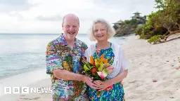 Post Office campaigner Alan Bates marries on Richard Branson's island