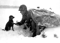 US soldier during the Battle of the Bulge shaking hands with a local, Luxembourg, WW2, 1944 or early 1945