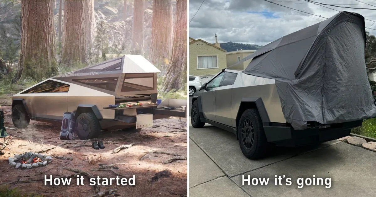 Tesla starts shipping $3,000 Cybertruck tent, looks nothing like what was unveiled