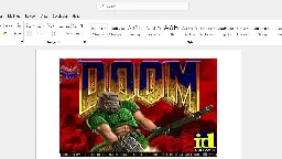 Doom ported to a standalone Microsoft Word document — plays well but there's no sound