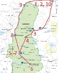 Finlandia: Bagna Litokaira zimą, na nartach i z pulkami