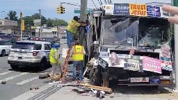 ‘Trust Jesus’ MAGA Bus Crashes Into Pole Ahead of Staten Island Pro-Trump Rally