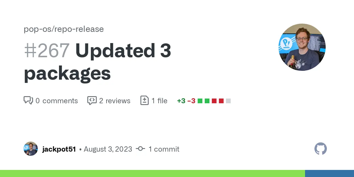 Updated 3 packages by jackpot51 · Pull Request #267 · pop-os/repo-release