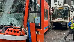 TriMet Max train, streetcar collide in Portland, injuring two
