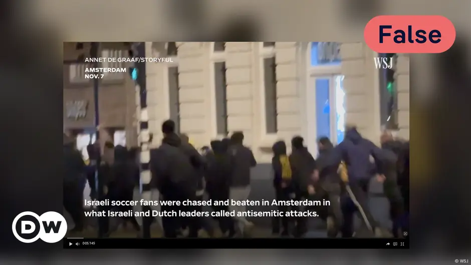 Fact check: Amsterdam video doesn't show attack on Israelis – DW – 11/12/2024