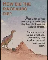 How did the dinosaurs die?