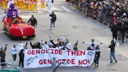 Pro-Palestinian protesters disrupt Macy's Thanksgiving Day Parade