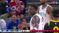 [Highlight] Anthony Edwards posterizes Saric and get’s T’d up.