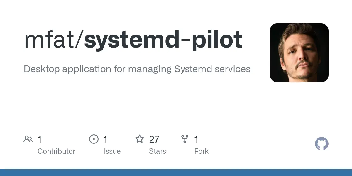 GitHub - mfat/systemd-pilot: Desktop application for managing Systemd services