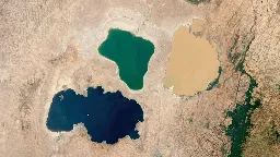 Trio of yellow, blue and green lakes in Ethiopia stuns in striking satellite image