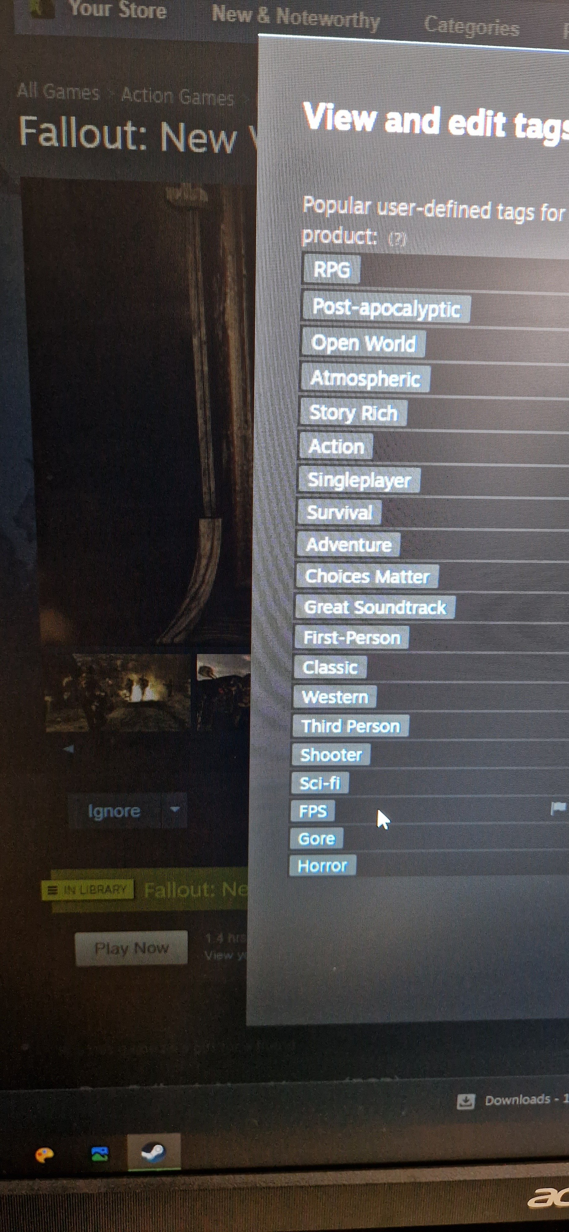 user defined tags on steam