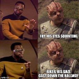 Enjoying the slow replacement of “mainstream” memes with trek memes