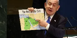 Netanyahu Shows Map of 'New Middle East'—Without Palestine—to UN General Assembly