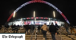 England refuse to light Wembley arch in Israeli colours but will hold minute's silence