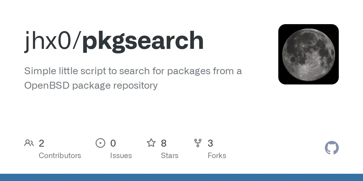 GitHub - jhx0/pkgsearch: Simple little script to search for packages from a OpenBSD package repository