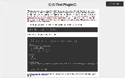 🖋️📜 AI Text Plugin 📖🤖
