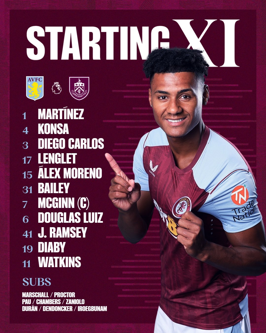 Team v Burnley