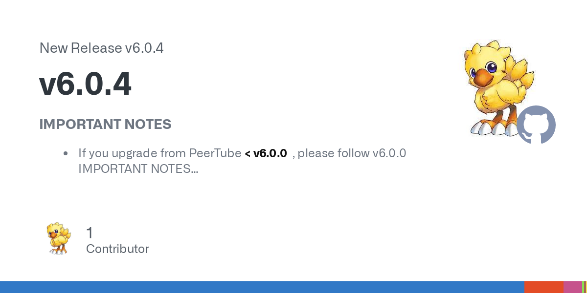 Release v6.0.4 · Chocobozzz/PeerTube