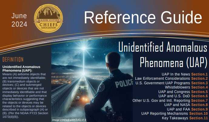 Major U.S. Law Enforcement Organization Releases Detailed Guide on UAP