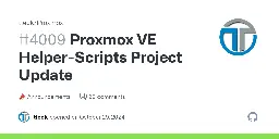 Proxmox VE Helper-Scripts Project Update · tteck Proxmox · Discussion #4009