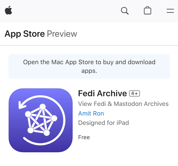 My friend made an iOS/Mac app for opening Mastodon archives!