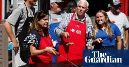 Mike Pence tours Iowa state fair in search of votes – but who is his candidacy aimed at?