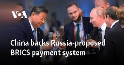 China backs Russia-proposed BRICS payment system