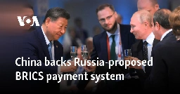 China backs Russia-proposed BRICS payment system