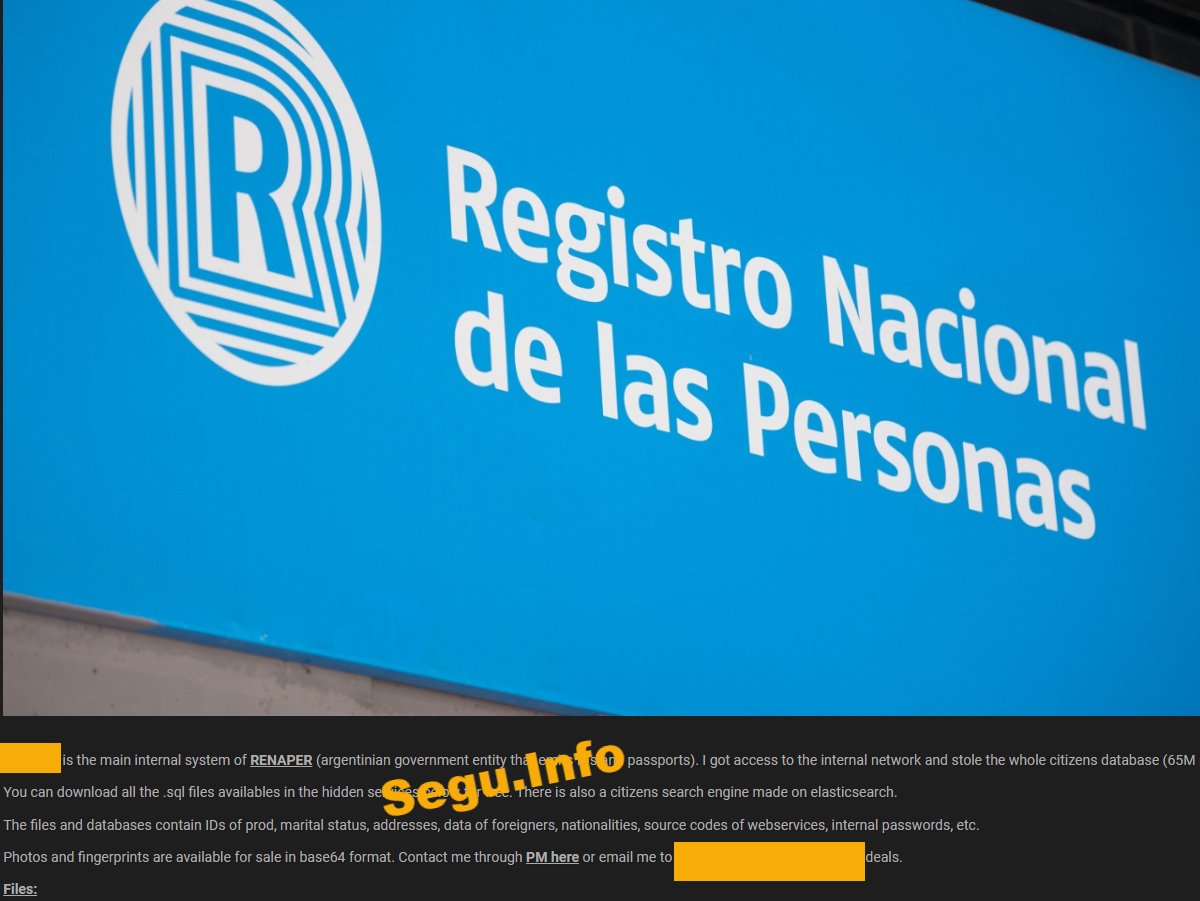 RENAPER solo expone la deficiencias del Estado Argentino en Ciberseguridad