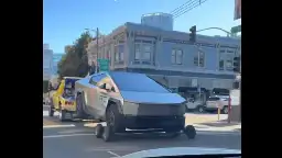 The Tesla Cybertruck is already being towed and isn't on sale yet - Autoblog