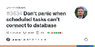 [BE] Don't panic when scheduled tasks can't connect to database #3634