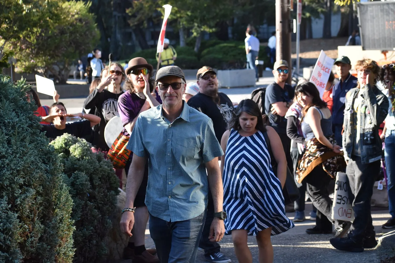 Protest at landlord party devolves into physical fights