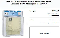 Rare Nintendo World Championships Gold NES Cart for Sale - Retro Gaming News