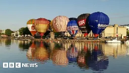 Bristol Balloon Fiesta: Hot air balloons inflated for launch