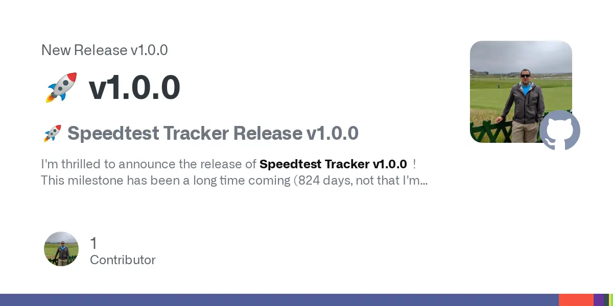 Release 🚀 v1.0.0 · alexjustesen/speedtest-tracker