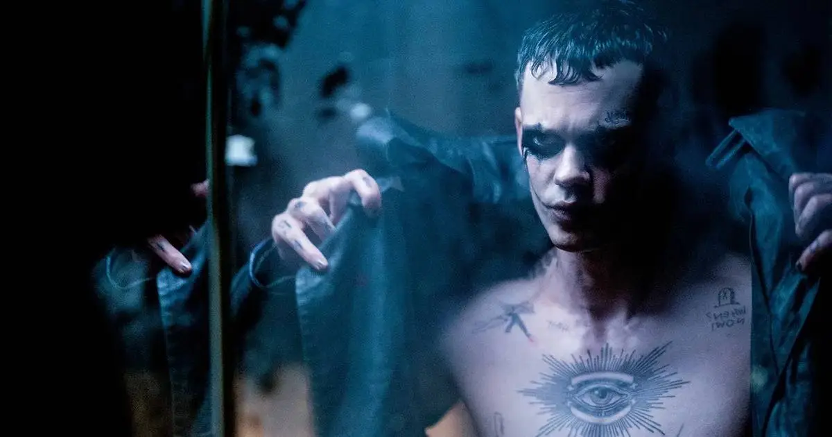 The Crow remake first look images show Bill Skarsgard as Eric Draven