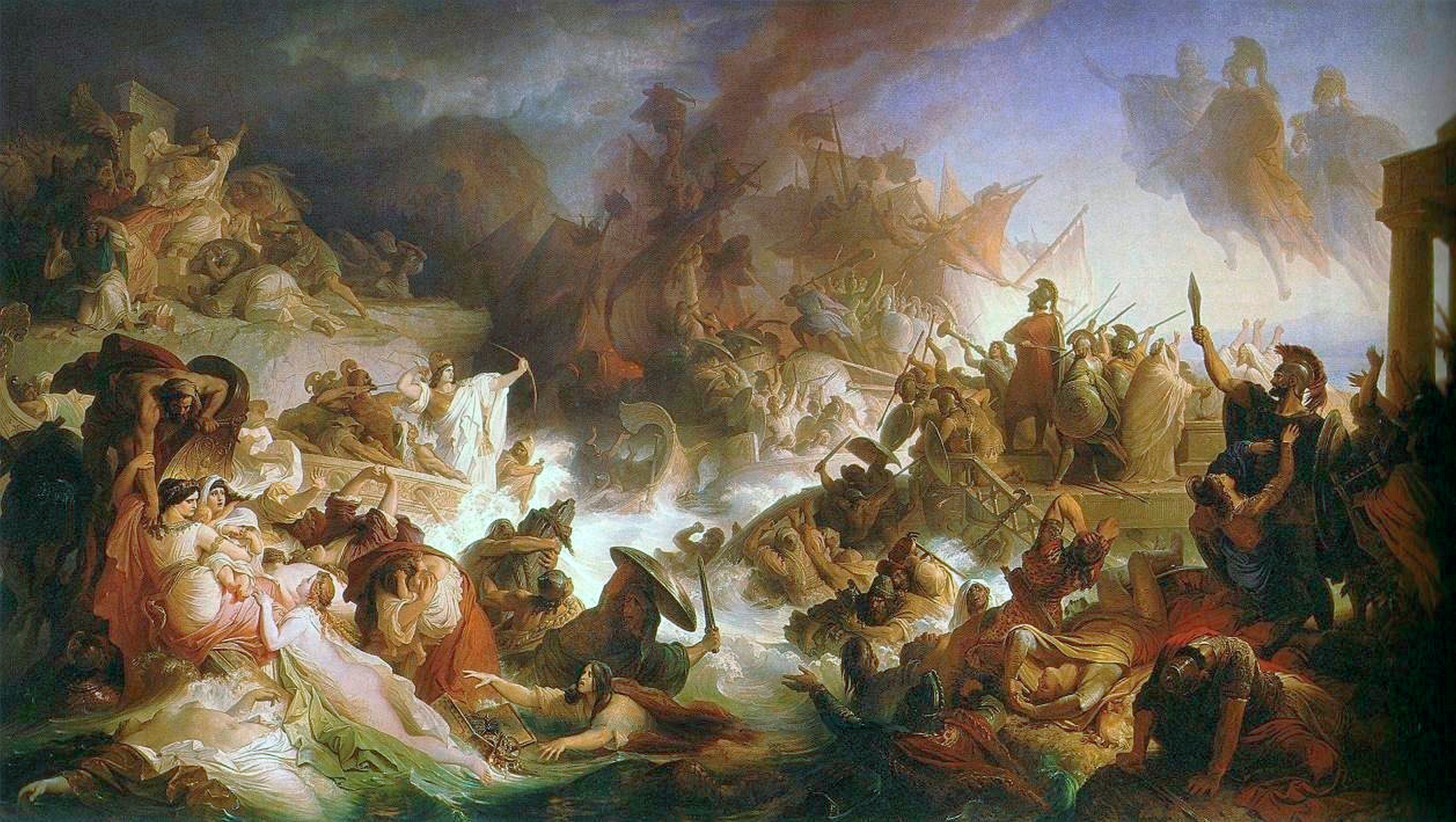 The Battle of Salamis - Wilhelm von Kaulbach