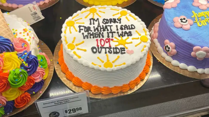 Texas heat inspires H-E-B apology cake; video goes viral on TikTok