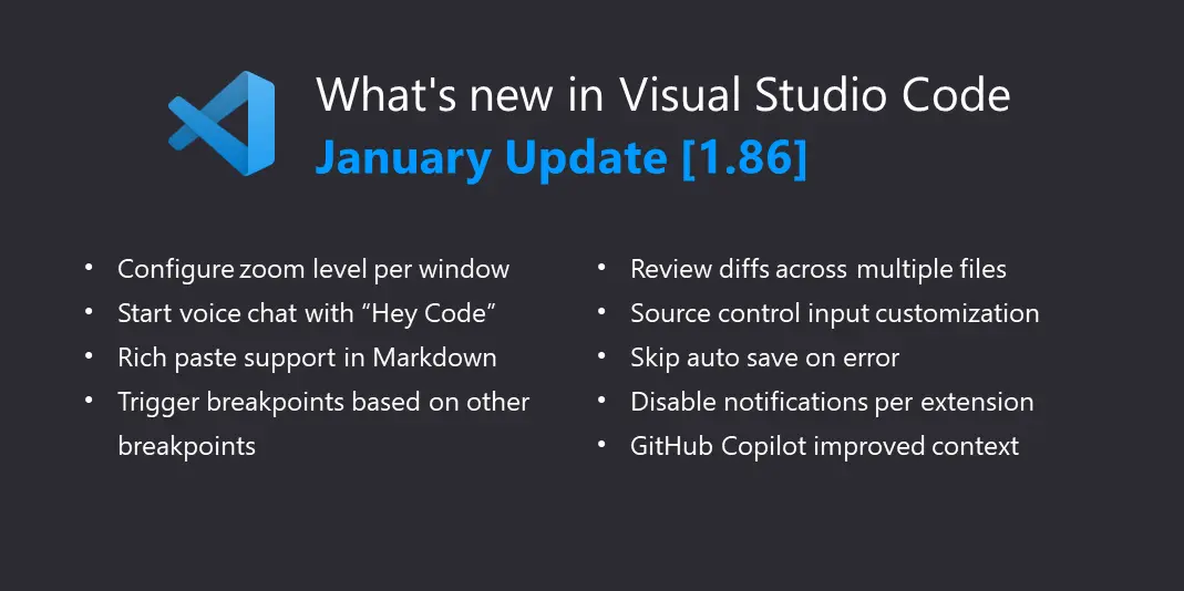 Visual Studio Code January 2024