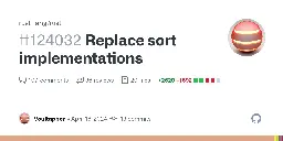 Replace sort implementations by Voultapher · Pull Request #124032 · rust-lang/rust