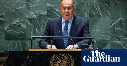 Top Russia diplomat warns west not to fight ‘nuclear power’ in UN speech