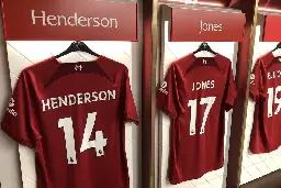 Liverpool shirt numbers available with Fabinho & Henderson departures