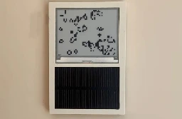 Solar-powered E Ink: Conway's Game of Life with circadian rhythm