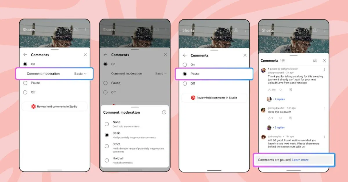 YouTubers can now pause comments after Google moderation tweaks