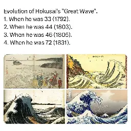 Evolution of Hokusai's "Great Wave" (1792-1831) - Lemmy.World